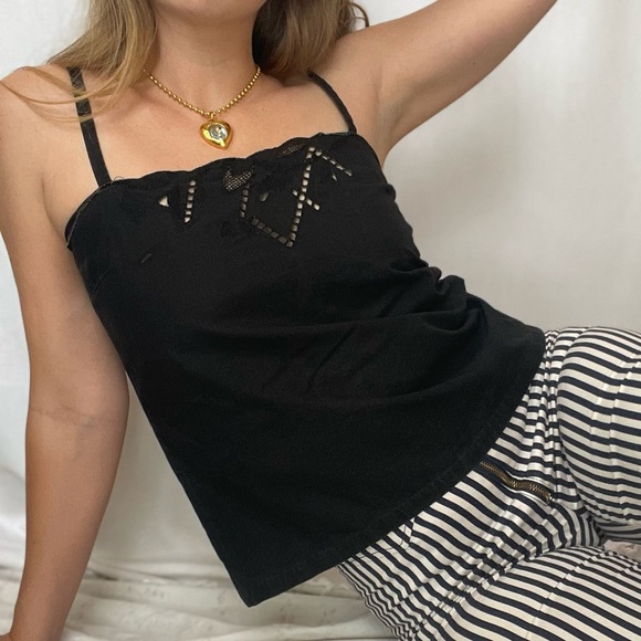 Vintage 70s Emmanuelle Khanh Cut Out Camisole - Picture 8 of 14